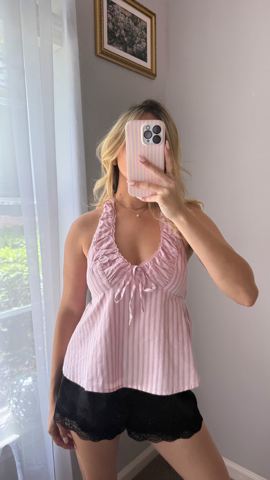 Pretty In Pink Halter Top