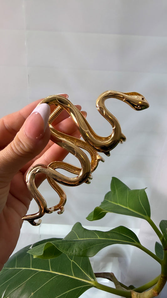 Serpent Gold Claw Clip